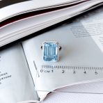 Серебряное кольцо Tiva с натуральным топазом 20.06ct, вес изделия 9,33 гр (2167747) 18 размер