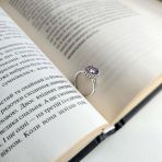 Серебряное кольцо Tiva с натуральным аметистом 2.63ct, вес изделия 3,05 гр (2163275) 17.5 размер