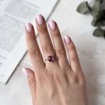 Серебряное кольцо Tiva с александритом 3.602ct, вес изделия 2,57 гр (1825518) 18 размер