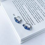 Серебряные серьги Tiva с искуственным танзанитом nano 2.372ct (2141204)