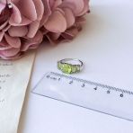 Серебряное кольцо Tiva с хризолітом 3.983ct, вес изделия 3,12 гр (2157519) 18.5 размер