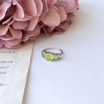 Серебряное кольцо Tiva с хризолітом 3.983ct, вес изделия 3,12 гр (2157519) 18.5 размер