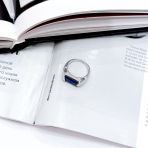 Серебряное кольцо Tiva с натуральным сапфиром 3.392ct, вес изделия 5,64 гр (2162520) 17 размер