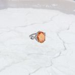 Серебряное кольцо Tiva с Натуральным золотим кварцем 4.448ct, фианитами, вес изделия 4,73 гр (2165576) 17.5 размер