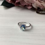 Серебряное кольцо Tiva с мистик топазом 3.495ct, вес изделия 2 гр (1734339) 18 размер