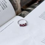 Серебряное кольцо Tiva с натуральным гранатом 2.133ct, вес изделия 2,26 гр (1987582) 17.5 размер