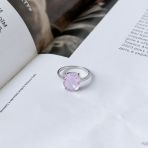 Серебряное кольцо Tiva с морганитом nano 3.788ct, вес изделия 2,6 гр (1988053) 17.5 размер