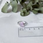 Серебряное кольцо Tiva с морганитом nano 2.913ct, вес изделия 2,8 гр (1988213) 17 размер