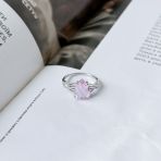 Серебряное кольцо Tiva с морганитом nano 2.913ct, вес изделия 2,8 гр (1988213) 17 размер