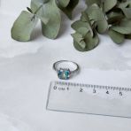 Серебряное кольцо Tiva с мистик топазом 3.24ct, вес изделия 2,26 гр (2016984) 17.5 размер