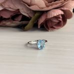 Серебряное кольцо Tiva с натуральным топазом 2.492ct, вес изделия 1,94 гр (2042808) 17 размер