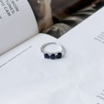 Серебряное кольцо Tiva с натуральным сапфиром 2.025ct, вес изделия 2,26 гр (2057567) 17.5 размер