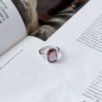 Серебряное кольцо Tiva с Султанит султанитом 6.478ct, вес изделия 4,12 гр (2076100) 17.5 размер