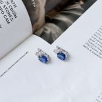 Серебряные серьги Tiva с искуственным танзанитом nano 4.452ct (2111702)