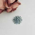 Серебряная брошка Tiva с топазом Лондон Блю 4.438ct (2112129)