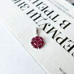 Серебряная подвеска Tiva с рубином 3.4ct (2140528)