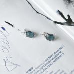 Серебряные серьги Tiva с топазом Лондон Блю 8.318ct (2151807)