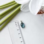 Серебряная подвеска Tiva с топазом Лондон Блю 4.367ct (2151838)