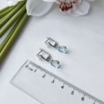 Серебряные серьги Tiva с натуральным топазом 4.874ct, фианитами (2152101)