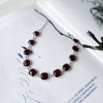 Серебряный браслет Tiva с натуральным гранатом 23.45ct, вес изделия 6,93 гр (2152842) 1720 размер