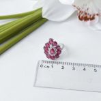 Серебряное кольцо Tiva с натуральным рубином 4.691ct, вес изделия 4,34 гр (2152996) 17.5 размер