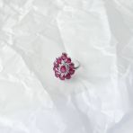 Серебряное кольцо Tiva с натуральным рубином 4.691ct, вес изделия 4,34 гр (2152996) 17.5 размер