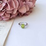 Серебряное кольцо Tiva с хризолітом 3.36ct, вес изделия 3,4 гр (2157335) 17.5 размер