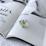 Серебряное кольцо Tiva с хризолітом 4.933ct, вес изделия 3,58 гр (2157366) 18 размер