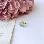 Серебряное кольцо Tiva с хризолітом 5.077ct, вес изделия 3,6 гр (2157533) 17.5 размер