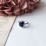 Серебряное кольцо Tiva с натуральным сапфиром 8.087ct, вес изделия 4,84 гр (2157809) 17.5 размер