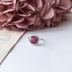 Серебряное кольцо Tiva с натуральным рубином 4.958ct, вес изделия 3,57 гр (2157915) 18.5 размер