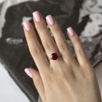 Серебряное кольцо Tiva с натуральным рубином 5.641ct, вес изделия 4,25 гр (2157946) 17 размер