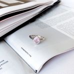 Серебряное кольцо Tiva с морганитом nano 1.775ct, вес изделия 2,59 гр (2162360) 17 размер