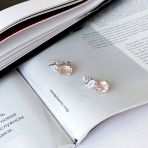 Серебряные серьги Tiva с морганитом nano 4.95ct, фианитами (2162445)