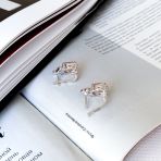 Серебряные серьги Tiva с морганитом nano 4.95ct, фианитами (2162445)