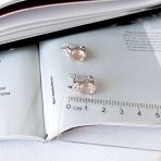 Серебряные серьги Tiva с морганитом nano 4.95ct, фианитами (2162445)