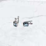 Серебряные серьги Tiva с топазом Лондон Блю 2.82ct (2166900)