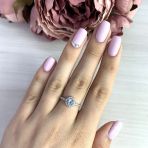 Серебряное кольцо Tiva с натуральным топазом 0.99ct, вес изделия 1,7 гр (2018827) 17.5 размер