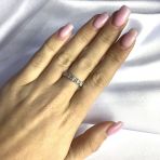 Серебряное кольцо Tiva с натуральными бриллиантом 0.05ct, вес изделия 2,24 гр (2064220) 17 размер