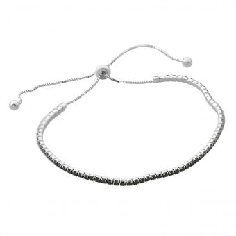 Серебряный браслет Tiva с фианитами, вес изделия 3,83 гр (60002084) adjustable размер