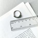 Серебряное кольцо Tiva с натуральным изумрудом 1.803ct, фианитами, вес изделия 2,04 гр (2162247) 18.5 размер