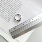 Серебряное кольцо Tiva с натуральным аметистом 1.2ct, вес изделия 2,42 гр (2163152) 17 размер