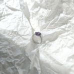 Серебряное кольцо Tiva с натуральным аметистом 1.2ct, вес изделия 2,42 гр (2163152) 17 размер