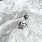 Серебряные серьги Tiva с натуральным аметистом 2.4ct (2163169)