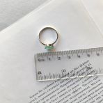 Серебряное кольцо Tiva с натуральным изумрудом 1.238ct, вес изделия 2,07 гр (2163466) 18 размер