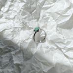 Серебряное кольцо Tiva с натуральным изумрудом 1.238ct, вес изделия 2,07 гр (2163466) 18 размер