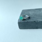 Серебряное кольцо Tiva с натуральным изумрудом 1.281ct, вес изделия 2,89 гр (2163497) 18.5 размер