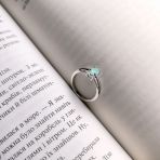 Серебряное кольцо Tiva с натуральным изумрудом 0.763ct, вес изделия 2,4 гр (2163596) 17 размер