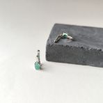 Серебряные серьги Tiva с натуральным изумрудом 1.525ct (2163602)