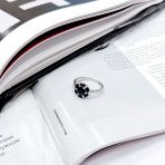 Серебряное кольцо Tiva с натуральным сапфиром 1.71ct, вес изделия 2,99 гр (2164951) 17.5 размер